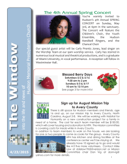 April 23, 2015 Issue of The Window