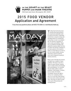 2015 FOOD VENDOR Application and Agreement