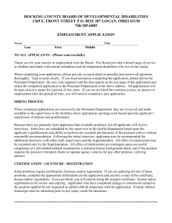 to an application. - Hocking County Board of