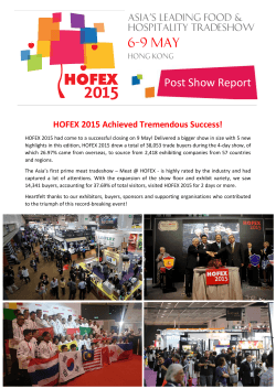HOFEX 2015 Post Show Report