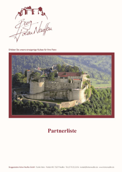 Partnerliste - Burg Hohen Neuffen