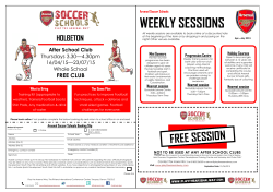 WEEKLY SESSIONS - Holbeton Primary School