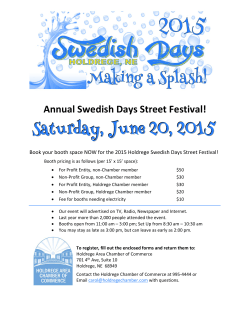 Saturday, June 20, 2015 - Holdrege Area Chamber of Commerce