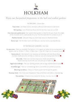 Enjoy our fun-packed programme in the hall and walled gardens