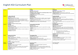 English KS3 Curriculum Plan