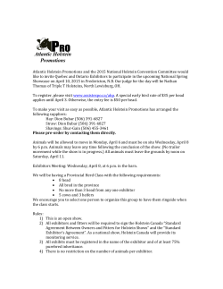 Atlantic Holstein Promotions and the 2015 National Holstein