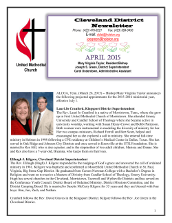 April 2015 Newsletter - Holston Conference of the United Methodist