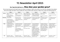 Y1 Newsletter April 2015