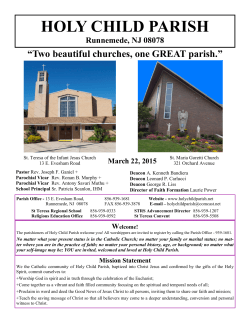 3-22-15 - Holy Child Parish