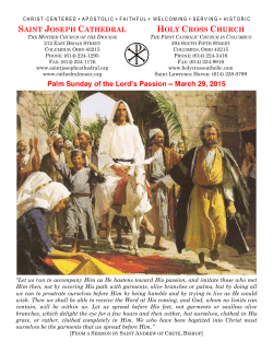 March 29, 2015 - Holy Cross Catholic Church