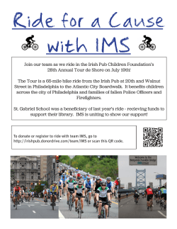 Join our team as we ride in the Irish Pub Children Foundation`s 28th