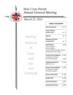 Moving Forward in Faith with Joy and Gratitude Annual General