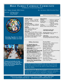 April 26, 2015 - holy family catholic church