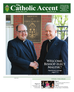 Welcome, Bishop-elect Malesic!