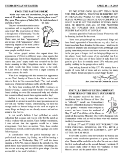 April 19, 2015 - Holy Rosary Catholic Church