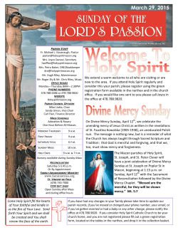 March 29, 2015 - Holy Spirit Catholic Church