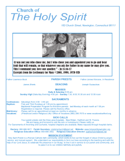 May 10, 2015 - Church of the Holy Spirit