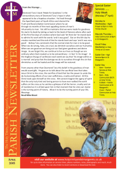 Parish Newsletter April 15 - Holy Trinity Penn & St Margaret`s Tylers