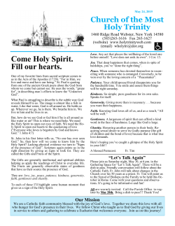 Come Holy Spirit. Fill our hearts.