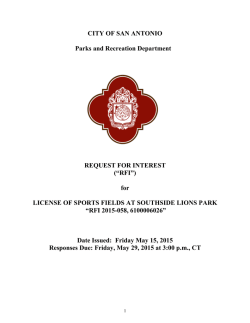 RFI - county of bexar, texas