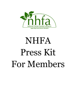Press-Packet - National Home Funeral Alliance