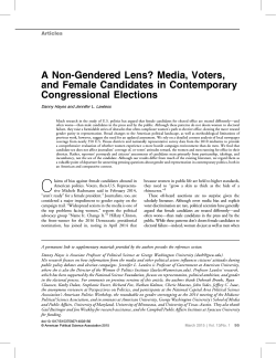 A Non-Gendered Lens? Media, Voters, and Female