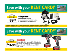 Save with your KENT CARD!