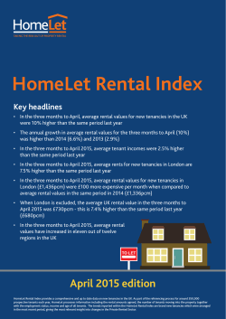 April 2015 HomeLet Rental Index