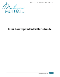 Mini-Correspondent Seller`s Guide