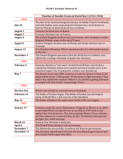 SOAR Curricular Material #5 Timeline of Notable Events in World