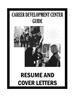 Resume Guide Book - Moravian College