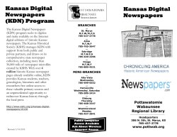 Kansas Digital Newspapers Kansas Digital Newspapers