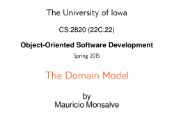 The Domain Model - University of Iowa