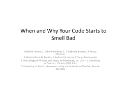 When and Why Your Code Starts to Smell Bad