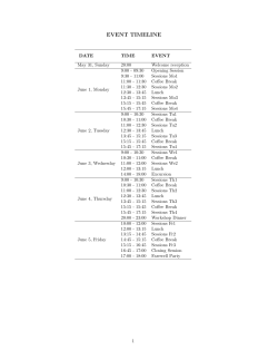 EVENT TIMELINE