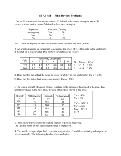STAT 481 -- Final Review Problems