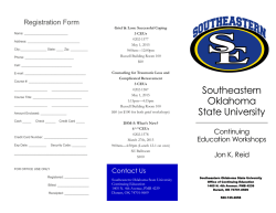 Workshop Brochure - Southeastern Oklahoma State University