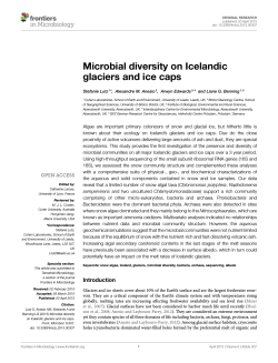 Microbial diversity on Icelandic glaciers and ice caps