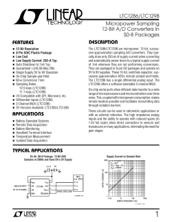 LTC1286/LTC1298 Micropower Sampling 12