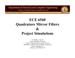 ECE 6560 Quadrature Mirror Filters & Project Simulations