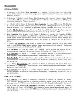 PUBLICATIONS JOURNAL PAPERS: 1. Z. Ramshani, A.S.G. Reddy