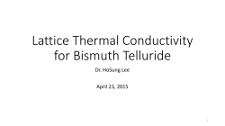 Lattice Thermal Conductivity for Bismuth Telluride