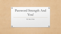 Password Strength And You!