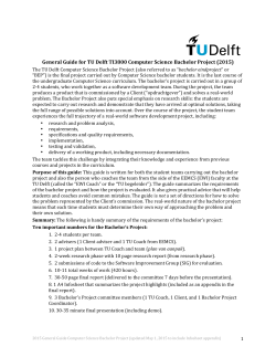1 General Guide for TU Delft TI3800 Computer Science Bachelor
