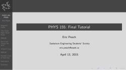 Phys 155 Final Tutorial slides