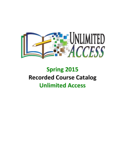 RECORDED Course Catalog 2015