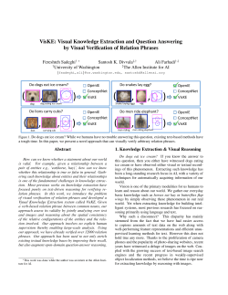 Page 1 VisKE: Visual Knowledge Extraction and Question