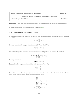Lecture 3: Proof of Burton,Pemantle Theorem 3.1
