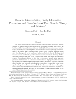 Financial Intermediation, Costly Information Production, and Cross