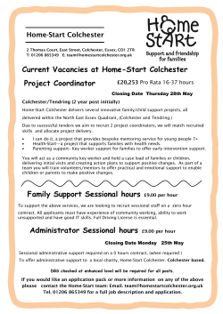 Job vacancies with Home-Start Colchester 2015 Advert.pub